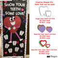 SHAPES ETC.  Open Heart Assorted Color Creative Cut-Outs- 5.5"